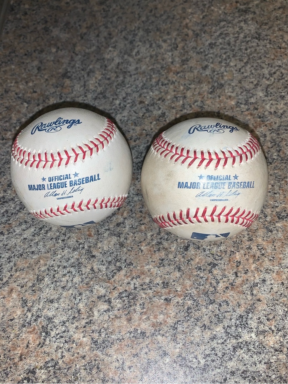 2x MLB Major League Official Rawlings Baseballs Used Toronto Blue Jays Practice